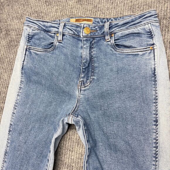 Kut from the Kloth Blue Two-Tone Wide Leg Jeans - Picture 9 of 13